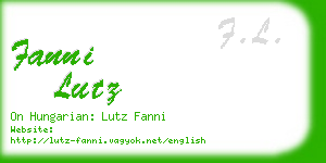 fanni lutz business card